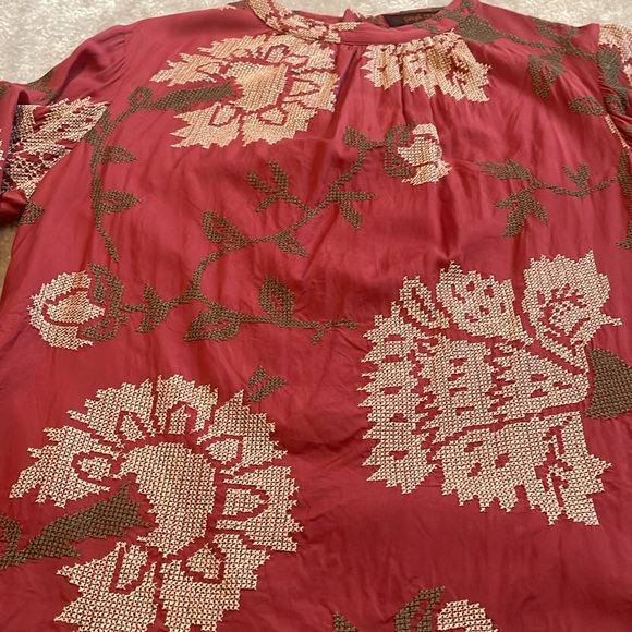 Pink/Red Payal Pratap Blouse from Anthropologie, Size 4 - Picture 4 of 9